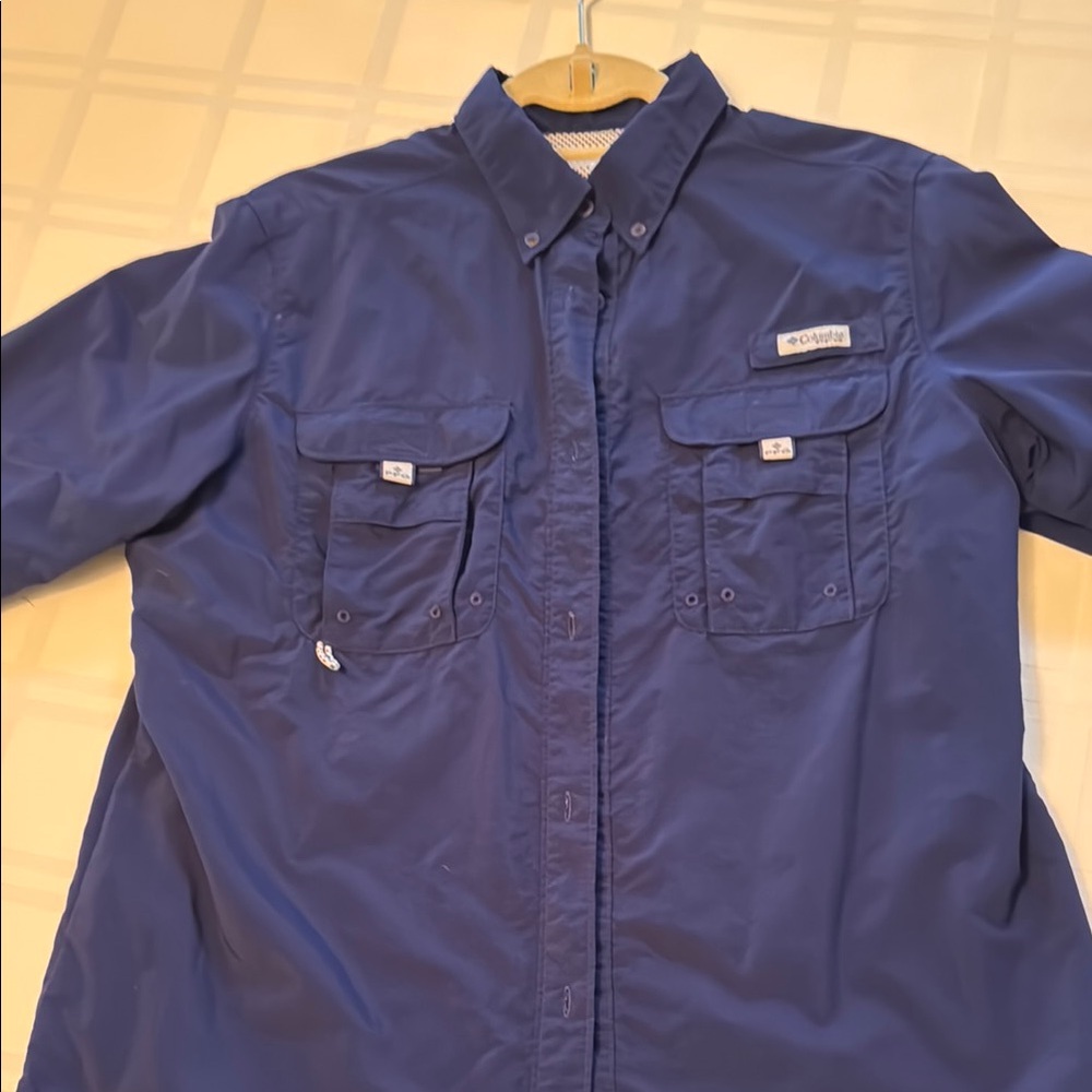Columbia PFG Navy Outdoor Shirt